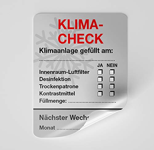 KFZ-Klima-Aufkleber Dunkel-Grau 100 Stück Blanko von wirmachendeinekarte.de