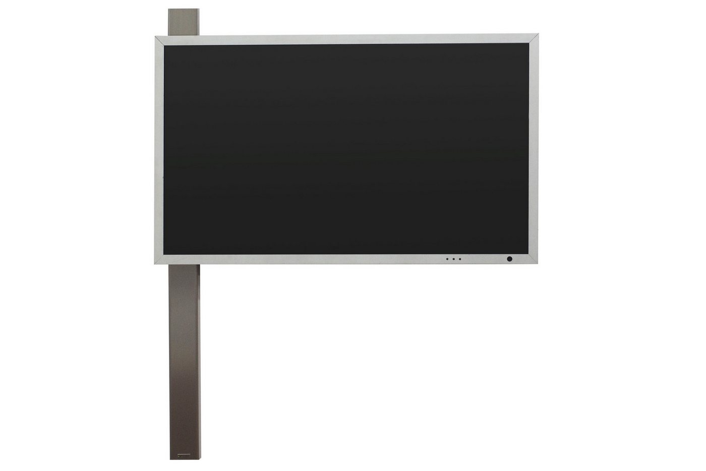 wissmann raumobjekte Drehbare Fernseher Halterungen TV-Wandhalterung, (bis 55 Zoll, Arm und Säule, TV Erhöhung in Edelstahl, schwarz, Made in Germany) von wissmann raumobjekte