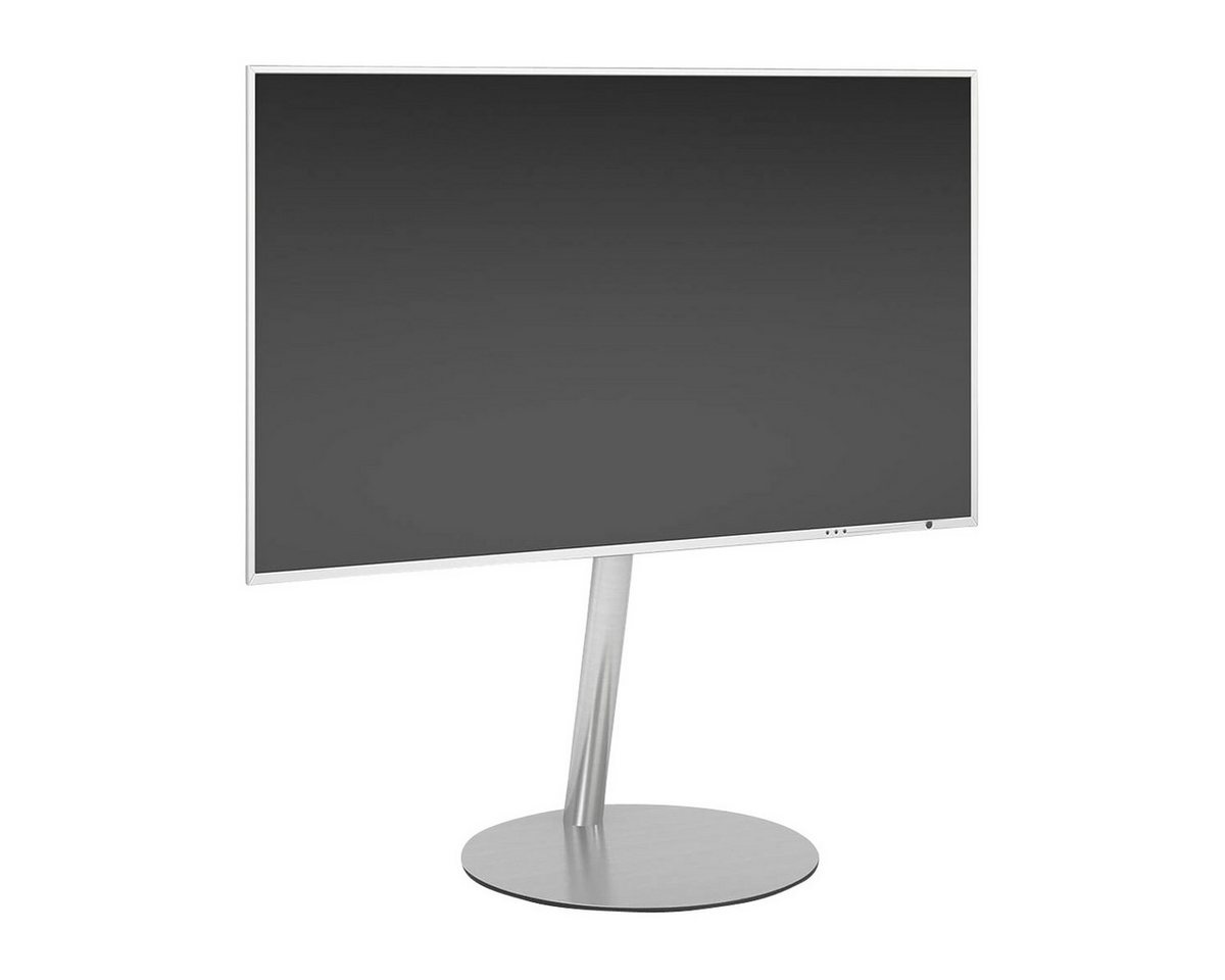 wissmann raumobjekte Standfuß für Flachbildschirme TV-Ständer, (bis 65,00 Zoll, Sockel und Säule, elegante Fernsehhalterung, Edelstahl, standsicher, Made in Germany) von wissmann raumobjekte