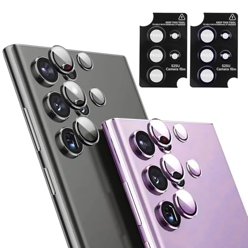 2 Set Kameraschutz für Samsung Galaxy S25 Ultra, 9H Gehärtetes Aluminiumglas Schutzfolie für Kamera Linse Schutz, Ultra HD Anti-Fingerabdruck Kratzfest Kamera Folie für Samsung S 25 Ultra, Schwarz+Lil 2 Set Kameraschutz für Samsung Galaxy S25 Ultra, 9H Gehärtetes Aluminiumglas Schutzfolie für Kamera Linse Schutz, Ultra HD Anti-Fingerabdruck Kratzfest Kamera Folie für Samsung S 25 Ultra, Schwarz+Lil von witeup