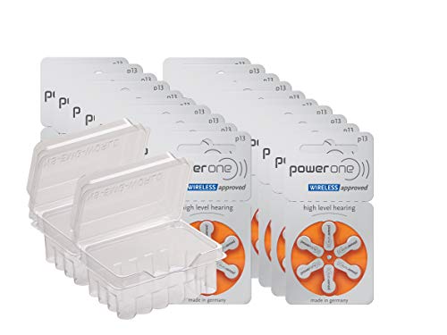 120er Pack kompatibel mit PowerOne Typ 13 Hörgerätebatterien (PR48, Zinc Air) – extra Lange Laufzeit, kompatibel mit Allen Hörgeräten, quecksilberfrei, optimiert für Bluetooth & Streaming von wns-emg-world