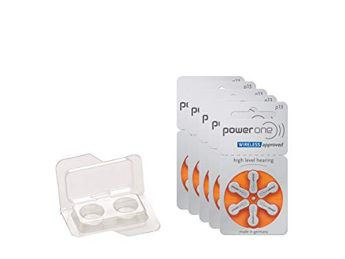 30er Pack kompatibel mit PowerOne Typ 13 Hörgerätebatterien (PR48, Zinc Air) – extra Lange Laufzeit, kompatibel mit Allen Hörgeräten, quecksilberfrei, optimiert für Bluetooth & Streaming von wns-emg-world
