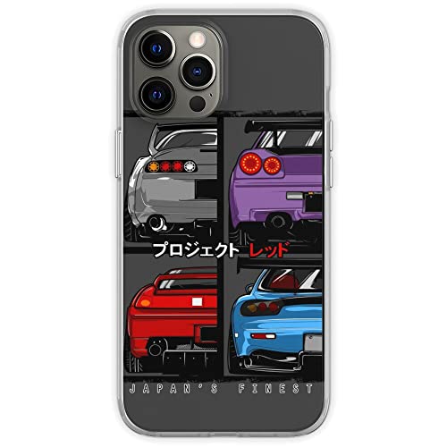 wogehote Kompatibel mit iPhone 11 Hülle Japans Finest Supra R34 NSX FD3S RX7 Classic Sports Cars von wogehote
