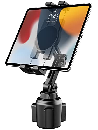 woleyi Auto Tablet Halterung Getränkehalter, KFZ Becherhalter iPad Autohalterung, Car Cup Holder Tablet Mount [Stabil & Drehbar] für iPad Pro 12.9 Air/Mini/Galaxy Tabs/Lenovo/Handys 4-13" von woleyi