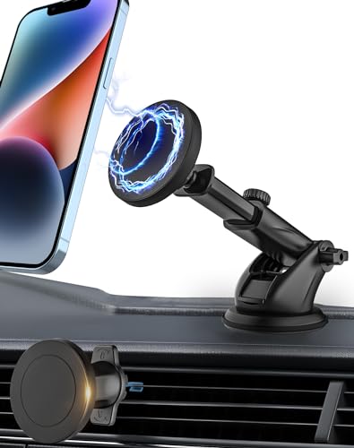 woleyi Handyhalterung Auto Magnet 2er-Pack, Magsafe KFZ Windschutzscheibe Armaturenbrett Handyhalterung Saugnapf und Lueftung Autohalterung für iPhone & MagSafe-Hülle & alle Handys woleyi Handyhalterung Auto Magnet 2er-Pack, Magsafe KFZ Windschutzscheibe Armaturenbrett Handyhalterung Saugnapf und Lueftung Autohalterung für iPhone & MagSafe-Hülle & alle Handys von woleyi