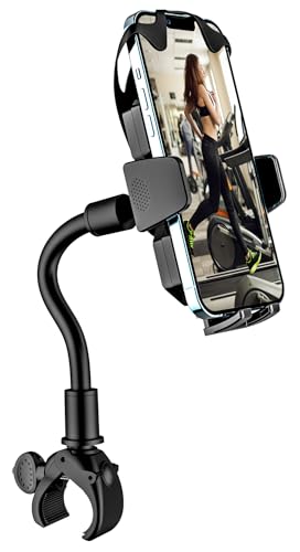 woleyi Hometrainer Handyhalterung, Schwanenhals Handy Lenkerhalterung für Laufband Heimtrainer Crosstrainer [Robuste & Flexibel] für iPhone 15 14 13 12 Pro Max Samsung S22, 4–7" Smartphones von woleyi