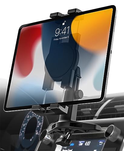 woleyi Tablet Halterung Auto CD Schlitz, KFZ CD Schacht Tablet Halter Tablethalterungen Auto Vorne [Verstellbares Langarm Design] für 4-13" Tablet & Handys, iPad Pro/Air/Mini, Galaxy, iPhone von woleyi