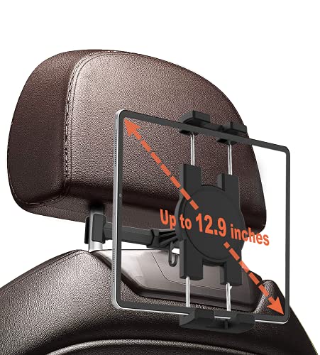 woleyi Tablet Halterung Auto Kopfstütze, Universal KFZ Rücksitz Tablet Halter für Kinder Kompatibel mit iPad Pro 12.9 Air Mini 5 4 3 2, Samsung Galaxy Tabs, Switch, iPhone 4-13" Tablets und Handys von woleyi