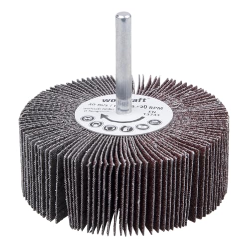 wolfcraft Fächerschleifer I 2033000 I Körnung 60 I ø80x30 mm I Schleifaufsatz für Bohrmaschinen I für Holz, Metall und Farbe I Polierzubehör wolfcraft Fächerschleifer I 2033000 I Körnung 60 I ø80x30 mm I Schleifaufsatz für Bohrmaschinen I für Holz, Metall und Farbe I Polierzubehör von wolfcraft