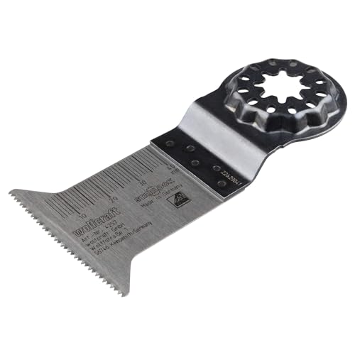 wolfcraft Tauchsägeblatt „Expert“ HCS, STARLOCK-Aufnahme, Holz, Kunststoff, Gipskarton 50mm I 4257000 I Für lange, gerade Schnitte in Holz von wolfcraft