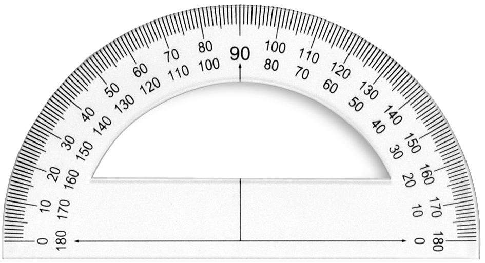 Wonday Halb-Winkelmesser 180 Grad, 120 mm, aus Kunstoff von wonday
