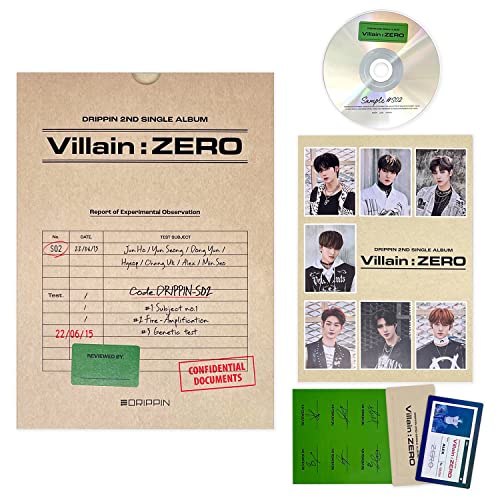 DRIPPIN 2ND SINGLE ALBUM [Villain : ZERO] (B ver.) Sleeve + Photobook + CD-R Case + CD-R + Photo Card + Sticker + Bookmark von woollim Ent.