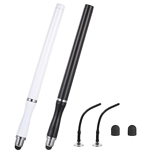 Tablet Stift Touchscreen Stift 2 Stück,2 in 1 Gummi Stylus Touch Pen für alle Handys, Eingabestift Universal für alle Tablets/Smartphone, kompatibel mit iPhone Schwarz-Weiss von worahroe