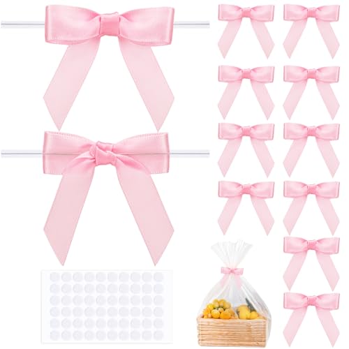 60 Stück Mini-Schleifen, 6,3 cm, vorgefertigtes rosa Satinband, zum Verpacken von Geschenken, Basteln, Hochzeit, Babyparty, Geburtstag, Nähen, Backen, Dekoration 60 Stück Mini-Schleifen, 6,3 cm, vorgefertigtes rosa Satinband, zum Verpacken von Geschenken, Basteln, Hochzeit, Babyparty, Geburtstag, Nähen, Backen, Dekoration von woric