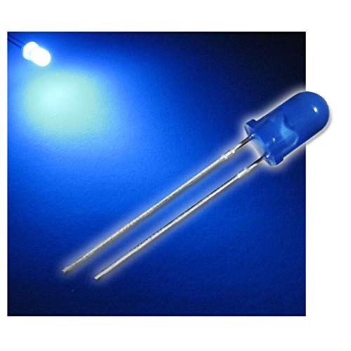 world-trading-net 10 LEDs 5mm Diffuse blau Typ WTN-5-3200b Blue, Leuchtdiode, bedrahtet, Diode Leuchtend, als Bauteil von world-trading-net