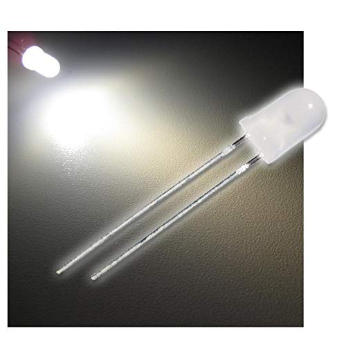 world-trading-net 10 LEDs 5mm diffus warmweiß Typ WTN-5-3600ww, Leuchtdiode, bedrahtet, Diode Leuchtend, als Bauteil von world-trading-net