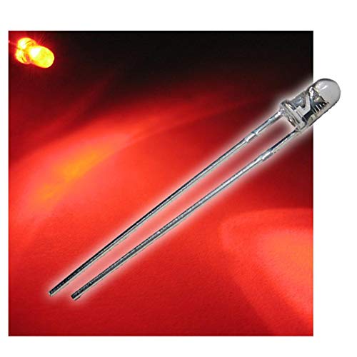 world-trading-net - 100 LEDs 3mm wasserklar rot Typ WTN-3-500r, Leuchtdiode, bedrahtet, Diode Leuchtend, als Bauteil world-trading-net - 100 LEDs 3mm wasserklar rot Typ WTN-3-500r, Leuchtdiode, bedrahtet, Diode Leuchtend, als Bauteil von world-trading-net