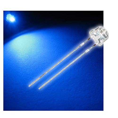 world-trading-net 20 LED 4,8mm blau Flachkopf Typ WTN-48-2000b, Leuchtdiode, bedrahtet, Diode Leuchtend, als Bauteil von world-trading-net