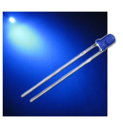 world-trading-net - 20 LEDs 3mm diffus blau Typ WTN-3-2500b, Leuchtdiode, bedrahtet, Diode Leuchtend, als Bauteil von world-trading-net