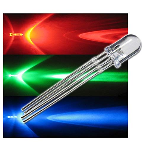 world-trading-net - 25 LEDs 5mm wasserklar RGB 4-polig steuerbar Set, Leuchtdiode, bedrahtet, Diode Leuchtend, als Bauteil von world-trading-net