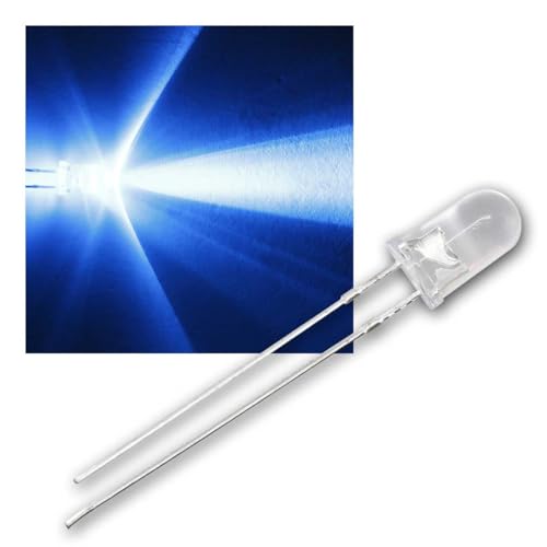 world-trading-net - 25 LEDs 5mm wasserklar blau Typ WTN-5-8000b, Leuchtdiode, bedrahtet, Diode Leuchtend, als Bauteil von world-trading-net
