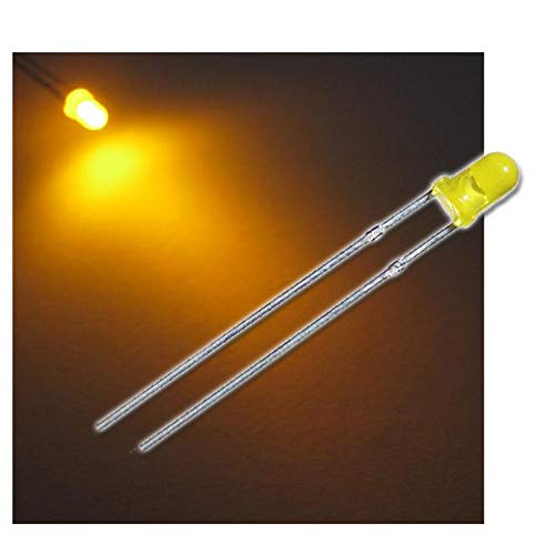 world-trading-net - 50 LEDs 3mm diffus gelb Typ WTN-3-1500ge, Leuchtdiode, bedrahtet, Diode Leuchtend, als Bauteil von world-trading-net