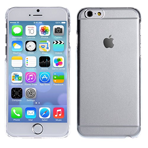 wortek® Hardcase Hülle Apple iPhone 6 (4,7") Schutzhülle Pure Color Crystal Case (Harte Rückseite) Transparent (Nicht iPhone 6S) von wortek