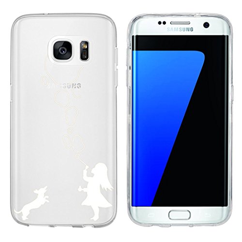 wortek Designer TPU Silikon - Case Schutzhülle Transparent mit Logo Motiv für Samsung Galaxy S7 Edge (Seifenblasen) von wortek