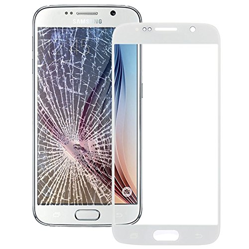 wortek Ersattglas, kompatibel mit Samsung Galaxy S6, Display Front Glas Touchscreen Vorderseite Weiß von wortek