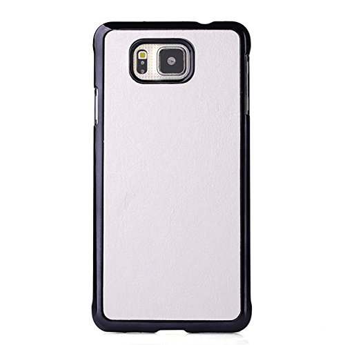 wortek Hardcase, kompatibel mit Samsung Galaxy Alpha G850, Glossy Backcover Weiß von wortek