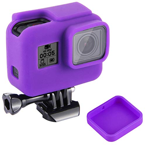 wortek Hülle, kompatibel mit GoPro Hero 5, Silikon Case mit Linsenschutz elastisches Gehäuse Zubehör für Action Cam in Lila wortek Hülle, kompatibel mit GoPro Hero 5, Silikon Case mit Linsenschutz elastisches Gehäuse Zubehör für Action Cam in Lila von wortek