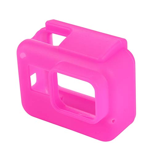 wortek Hülle, kompatibel mit GoPro Hero 5, Silikon Case mit Linsenschutz elastisches Gehäuse Zubehör für Action Cam in Pink von wortek