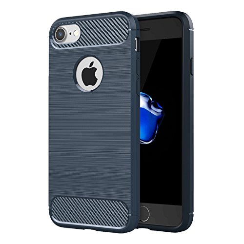 wortek Hülle für iPhone 8 / iPhone 7 Brushed Carbondesign TPU Silikon Handyhülle in Blau wortek Hülle für iPhone 8 / iPhone 7 Brushed Carbondesign TPU Silikon Handyhülle in Blau von wortek