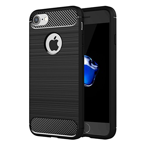 wortek Hülle für iPhone 8 / iPhone 7 Brushed Carbondesign TPU Silikon Handyhülle in Schwarz wortek Hülle für iPhone 8 / iPhone 7 Brushed Carbondesign TPU Silikon Handyhülle in Schwarz von wortek