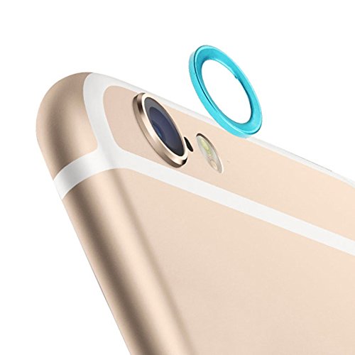 wortek Kamera Objektiv Linse Schutz Ring für Apple iPhone 6 (4,7") in Blau von wortek