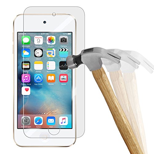 wortek Premium 9H Hartglas / Schutzglas für Apple iPod Touch 5 & 6 / Displayschutzglas / Tempered Glass / Schutzglas Glas Display Schutz Folie / Schutzglas / Echt Glas / Verbundglas / Glasfolie (bewusst kleiner als das Display, weil dieses gewöblt ist) Sicherheitsglas für iPod Touch 5. Gen. / 6. Gen. von wortek