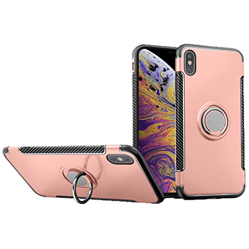 wortek Ring-Hülle, kompatibel mit iPhone XS Max, TPU Silikon Case Handyhülle 360° drehbarer Fingerhalter für Einhandbedienung und Kickstand mit Magnet auf Backcover Rosegold wortek Ring-Hülle, kompatibel mit iPhone XS Max, TPU Silikon Case Handyhülle 360° drehbarer Fingerhalter für Einhandbedienung und Kickstand mit Magnet auf Backcover Rosegold von wortek