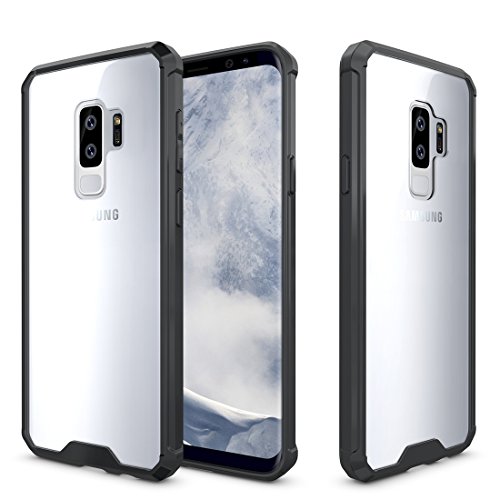 wortek Samsung Galaxy S9 Plus Hülle Shockproof stoßfester Bumper elastischer Rand transparente Schutzhülle TPU Silikon Kamera-Schutz Case Rahmen Schwarz, Premium Handyhülle für Galaxy S9+ wortek Samsung Galaxy S9 Plus Hülle Shockproof stoßfester Bumper elastischer Rand transparente Schutzhülle TPU Silikon Kamera-Schutz Case Rahmen Schwarz, Premium Handyhülle für Galaxy S9+ von wortek