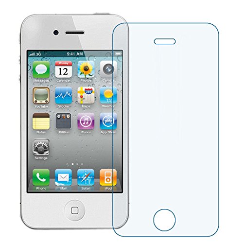 wortek Schutzfolie, kompatibel mit iPhone 4 / 4S, Schutzfolie Crystal Clear 3D Touch Folie Ultra dünn von wortek