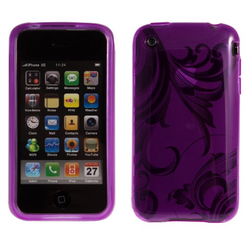 wortek Silikon TPU Schutzhülle Apple iPhone 3G / 3GS Ranke Muster Lila wortek Silikon TPU Schutzhülle Apple iPhone 3G / 3GS Ranke Muster Lila von wortek