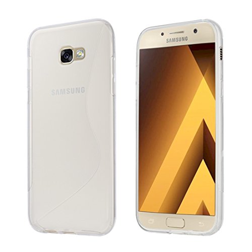 wortek TPU Hülle Samsung Galaxy A7 (2017) Case S-Line Schutzhülle Transparent von wortek