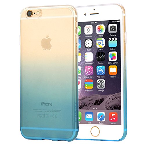 wortek TPU Silikon - Case kompatibel mit iPhone 6 Plus / 6S Plus Schutz Hülle Halb Transparent Farbverlauf Blau wortek TPU Silikon - Case kompatibel mit iPhone 6 Plus / 6S Plus Schutz Hülle Halb Transparent Farbverlauf Blau von wortek