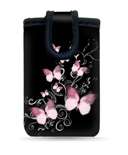 wortek Universal Designer Handy Smartphone Tasche aus Neopren für Diverse Smartphones bis zu 4,3" - Schmetterling Schwarz wortek Universal Designer Handy Smartphone Tasche aus Neopren für Diverse Smartphones bis zu 4,3" - Schmetterling Schwarz von wortek