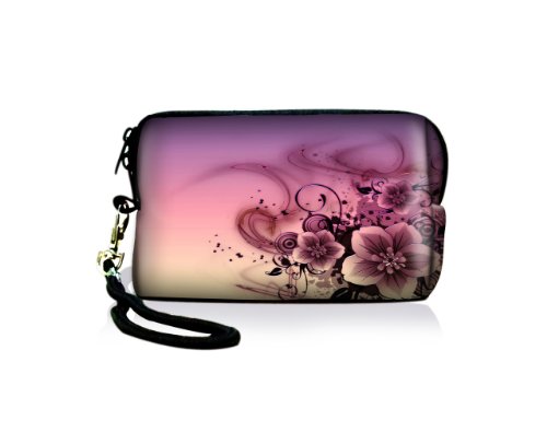 wortek Universal Designer Kameratasche aus Neopren für Kompaktkameras - Blumen Ranke Pink Gelb wortek Universal Designer Kameratasche aus Neopren für Kompaktkameras - Blumen Ranke Pink Gelb von wortek