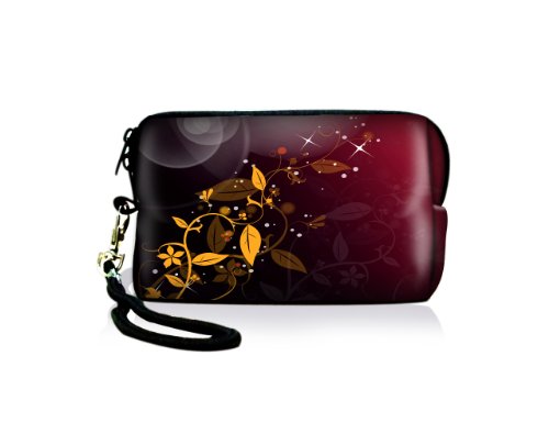 wortek Universal Designer Kameratasche aus Neopren für Kompaktkameras - Blumen Ranke Rot Gelb wortek Universal Designer Kameratasche aus Neopren für Kompaktkameras - Blumen Ranke Rot Gelb von wortek