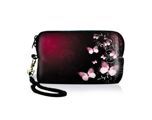 wortek Universal Designer Kameratasche aus Neopren für Kompaktkameras - Schmetterling Rot Schwarz wortek Universal Designer Kameratasche aus Neopren für Kompaktkameras - Schmetterling Rot Schwarz von wortek