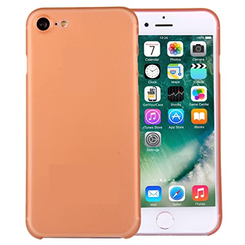 wortek iPhone 7 Hülle Case Schutzhülle (4,7 Zoll) - integrierter Schutz für Kamera Linse - Ultra dünn/Ultra Slim - Farbe Orange Transparent von wortek