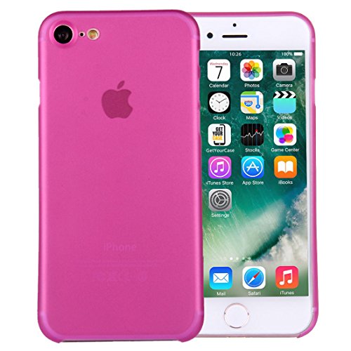 wortek iPhone 7 Hülle Case Schutzhülle (4,7 Zoll) - integrierter Schutz für Kamera Linse - Ultra dünn/Ultra Slim - Farbe Pink Transparent von wortek