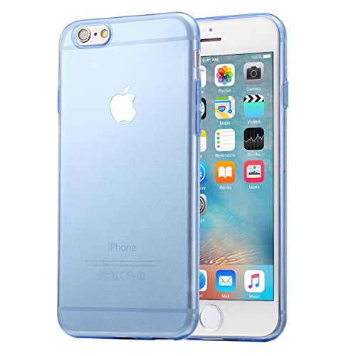 wortek kompatibel mit iPhone 6 Plus / 6S Plus Schutzhülle Blau TPU Case Liquid Crystal Ultra Slim Cover Schlank Bumper [Camera-Protection] von wortek