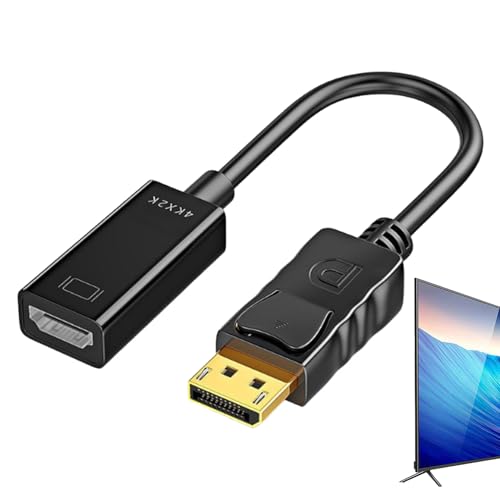 wqibq to Cable 4K – High-Speed Display Port to HDMII Adapter Lead for Monitor PC Laptop Graphics Card – Gold-Plated Connector for Video Audio Transmission – 2 Metre wqibq to Cable 4K – High-Speed Display Port to HDMII Adapter Lead for Monitor PC Laptop Graphics Card – Gold-Plated Connector for Video Audio Transmission – 2 Metre von wqibq